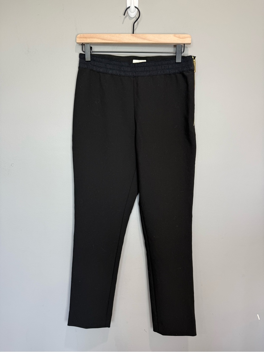 Kate Spade New York‎ Black Slim Ankle Pants Side Zip Stretch Size 4